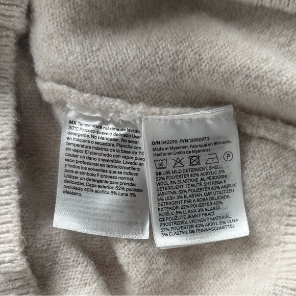 H&M Turtleneck Sweater Soft-Knit Loose-Fit Light Gray Melange Size S - Picture 10 of 10